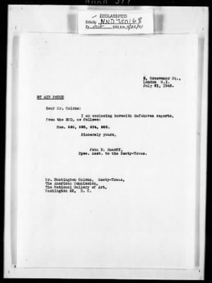 London Files > London File - Scarff And Walker Correspondence, July - September 1945