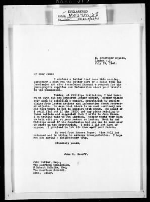 London Files > London File - Scarff And Walker Correspondence, July - September 1945