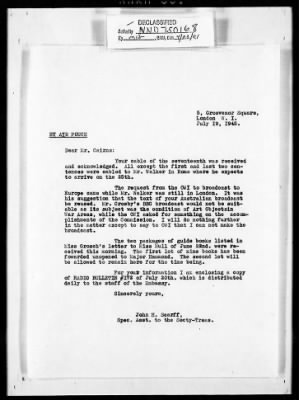 London Files > London File - Scarff And Walker Correspondence, July - September 1945