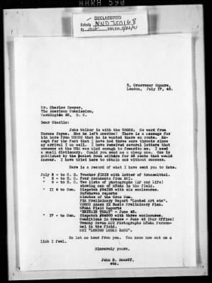 London Files > London File - Scarff And Walker Correspondence, July - September 1945