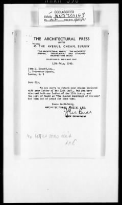 London Files > London File - Scarff And Walker Correspondence, July - September 1945