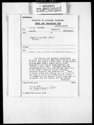 Reports from Advisors Overseas > London Dispatch No. 23153, [Sumner Mck.] Crosby's Report No. 3, Dated May 19, 1945