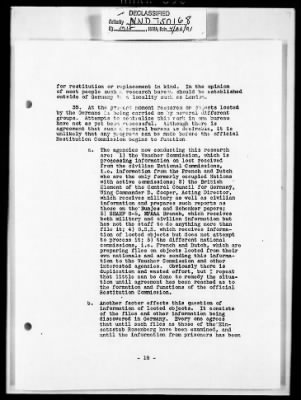 Thumbnail for Records Relating to the Restitution of Cultural Materials > Office Of Strategic Services (OSS) - Special Reports Art Unit (1 Of 7)