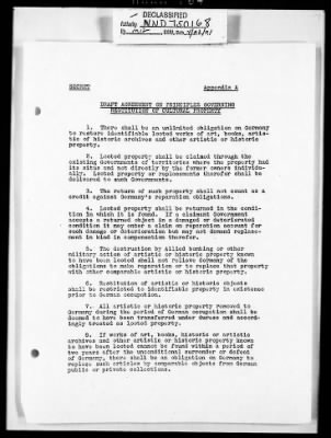 Thumbnail for Records Relating to the Restitution of Cultural Materials > Office Of Strategic Services (OSS) - Special Reports Art Unit (1 Of 7)