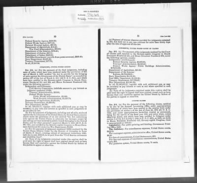 Thumbnail for Budget Records > Extra Copies Of Public Con 375-78th Cong, And Accounts And Procedures Letter No. 7901-1945 Appropriation