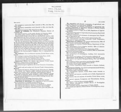 Thumbnail for Budget Records > Extra Copies Of Public Con 375-78th Cong, And Accounts And Procedures Letter No. 7901-1945 Appropriation