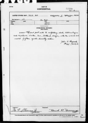 Thumbnail for USS PCE-868 > War Diary, 8/31/43 to 9/30/43