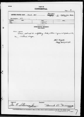 Thumbnail for USS PCE-868 > War Diary, 8/31/43 to 9/30/43