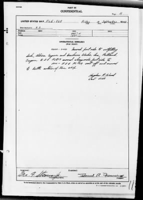 Thumbnail for USS PCE-868 > War Diary, 8/31/43 to 9/30/43