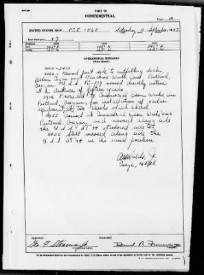 Thumbnail for USS PCE-868 > War Diary, 8/31/43 to 9/30/43