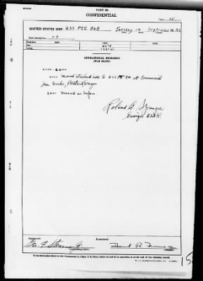 Thumbnail for USS PCE-868 > War Diary, 8/31/43 to 9/30/43