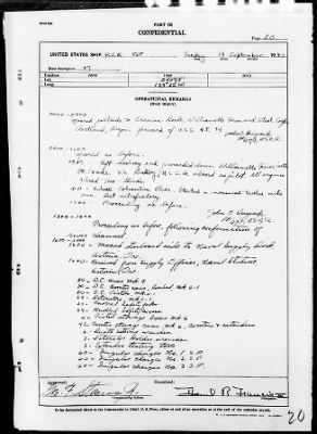 Thumbnail for USS PCE-868 > War Diary, 8/31/43 to 9/30/43