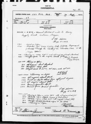 Thumbnail for USS PCE-868 > War Diary, 8/31/43 to 9/30/43