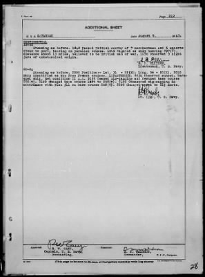 USS SAVANNAH > War Diary, 8/1-31/43 (Action Report)