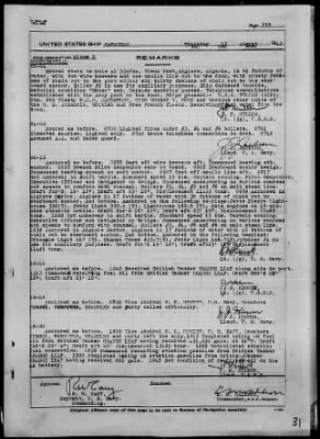 USS SAVANNAH > War Diary, 8/1-31/43 (Action Report)