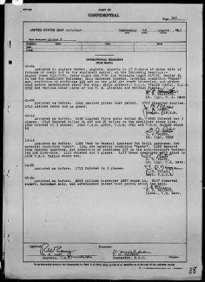 Thumbnail for USS SAVANNAH > War Diary, 8/1-31/43 (Action Report)