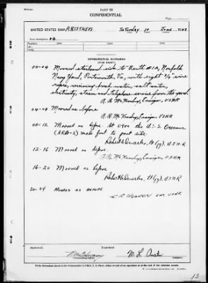 USS ARISTAEUS > War Diary, 7/1-31/43