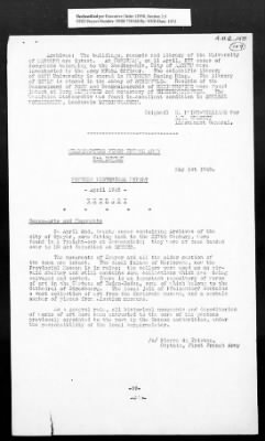 MFAA Field Reports > Mfara-Eto April 1945-Germany, Belgium, Luxembourg, France, Holland, Norway [Amg-150]