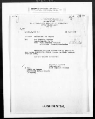 Thumbnail for MFAA Field Reports > Mfara Report On The German Kunstschutz In Italy 1943-1945 [Amg-152]