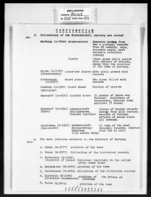 MFAA Field Reports > ETO 1st U S Army Reports, 16 April 1945 & 15 May 1945 [AMG-376]