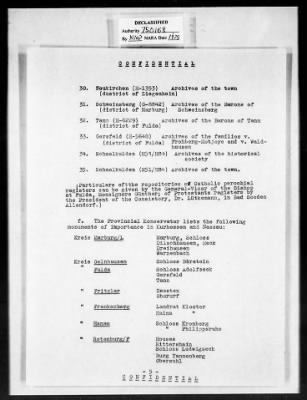 MFAA Field Reports > ETO 1st U S Army Reports, 16 April 1945 & 15 May 1945 [AMG-376]