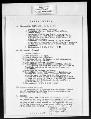 Thumbnail for MFAA Field Reports > ETO 1st U S Army Reports, 16 April 1945 & 15 May 1945 [AMG-376]