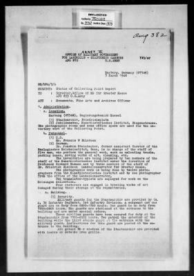 MFAA Field Reports > ETO Marburg Central Collecting Point Reports, 3 May 1946 And 3 March 1946 [AMG-382]