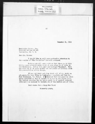 Thumbnail for Correspondence with Commission Members and Personnel > Cairns, Huntington John Gilmore And John H. Scarff [Oct 1943-Dec 1944