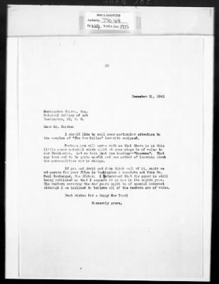 Thumbnail for Correspondence with Commission Members and Personnel > Cairns, Huntington John Gilmore And John H. Scarff [Oct 1943-Dec 1944