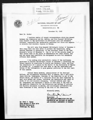 Correspondence with Commission Members and Personnel > Cairns, Huntington John Gilmore And John H. Scarff [Oct 1943-Dec 1944