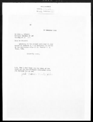 Correspondence with Commission Members and Personnel > Cairns, Huntington John Gilmore And John H. Scarff [Oct 1943-Dec 1944