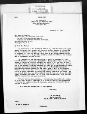 Correspondence with Commission Members and Personnel > Cairns, Huntington John Gilmore And John H. Scarff [Oct 1943-Dec 1944