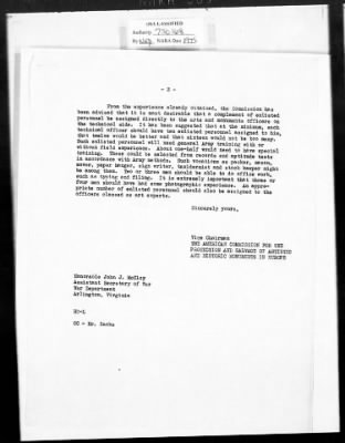 Correspondence with Commission Members and Personnel > Cairns, Huntington John Gilmore And John H. Scarff [Oct 1943-Dec 1944