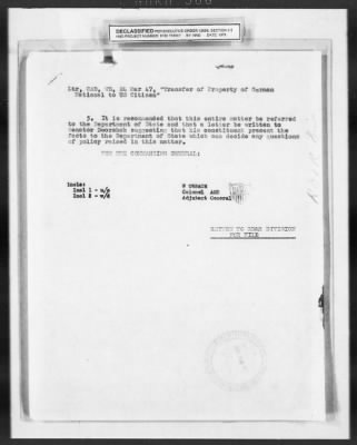 Thumbnail for General Records > Transfer Of German Property, U.S. Area, Vienna