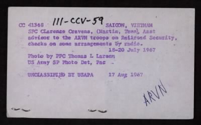 Thumbnail for Army of the Republic of Vietnam - 1967 > CC41368