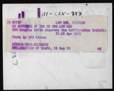 Thumbnail for Military Assistance Command, Vietnam (MACV). Advisors > CC67737