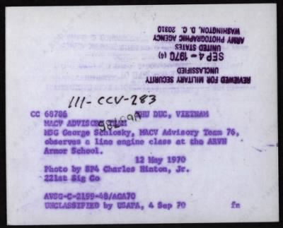 Thumbnail for Military Assistance Command, Vietnam (MACV). Advisors > CC68786