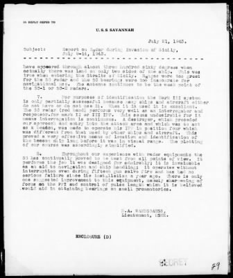 USS SAVANNAH > Action Report of Op “HUSKY”