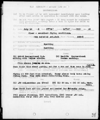 USS SAVANNAH > Action Report of Op “HUSKY”