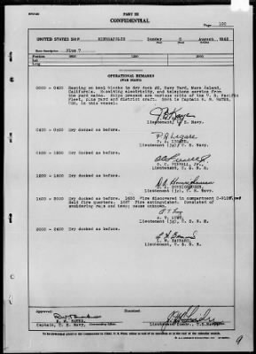 USS MINNEAPOLIS > War Diary, 8/1-31/43