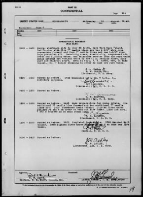 USS MINNEAPOLIS > War Diary, 8/1-31/43