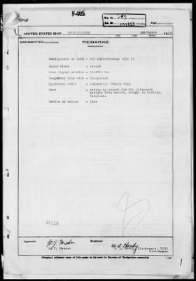 Thumbnail for USS GOLDSBOUROUGH > War Diary, 9/1/43 to 10/31/43