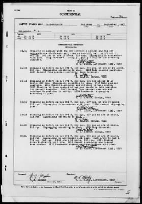 Thumbnail for USS GOLDSBOUROUGH > War Diary, 9/1/43 to 10/31/43