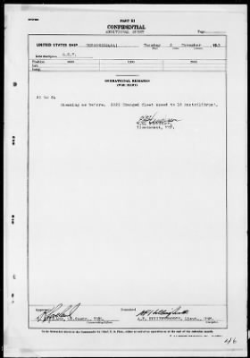 Thumbnail for USS HOBSON > War Diary, 10/1/43 to 11/30/43