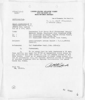 Thumbnail for USS SYMBOL > AA Action Reports, Gulf of Salerno, Italy, 9/16/43