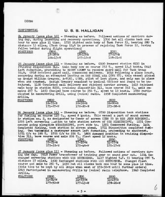 Thumbnail for USS HALLIGAN > War Diary, 1/1-31/44