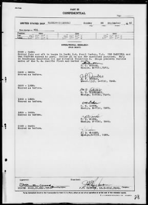 USS HAZELWOOD > War Diary, 9/1/43 to 10/31/43