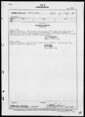 Thumbnail for USS HAZELWOOD > War Diary, 9/1/43 to 10/31/43