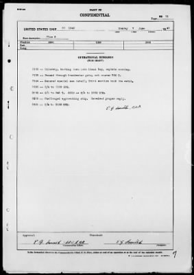 Thumbnail for USS SC-1046 > War Diary, 6/1/43 to 10/31/43