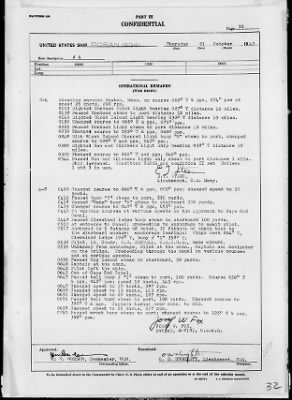 USS DORAN > War Diary, 10/1-31/43